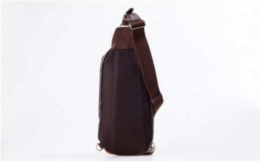 豊岡鞄　帆布×皮革ワンショルダー(24-132)  チョコ